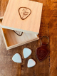 Chicken Picks luxury wooden box  3 guitar picks + leather pouch