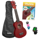 Cascha Sopran Ukulele Linde Rot Set