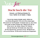 Notenfee Mappe Macht hoch die Tür