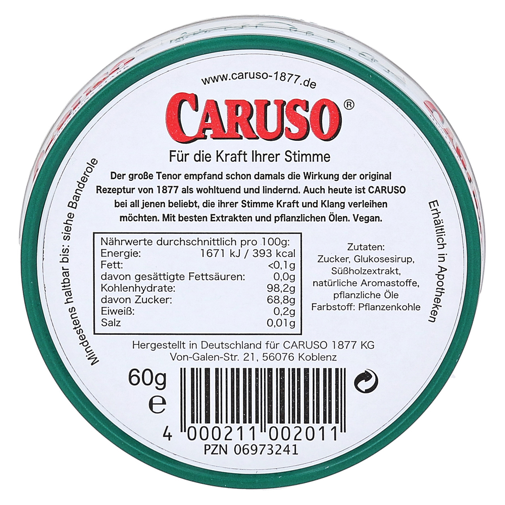 Caruso Hustenbonbons Dose