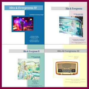 Hits & Evergreens Band 1-4 im Paket für Standard Veeh Harfen 