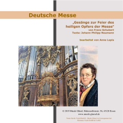 Schubert : Deutsche Messe  - für 4 Standard Veeh-Harfen mit 25 Saiten