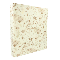 Ordner mit goldenen Noten - beige