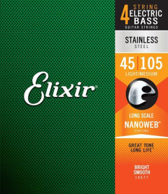 Elixir Stainless Nanoweb Saiten E-Bass diverse Stärken