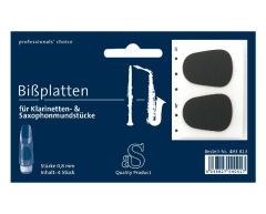 Stölzel Bissgummis / Bissplatten schwarz Stärke 0,8mm 4 Stück