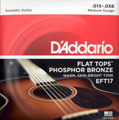 D'addario EFT 17 Flat Tops, Medium, 13-56