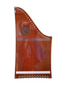 Veeh-Harfe Standard glänzend "Kirsche" mit Rosette und Fuss Modell 21140