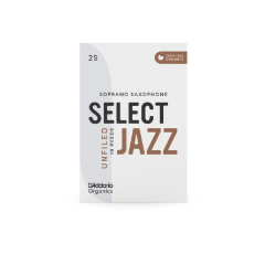 Daddario Organic Select Jazz unfiled Sopran Saxophon Schachtel mit 10 Blättern