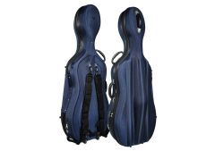 Leonardo Celloetui | Cellokasten | Cellokoffer 4/4 blau mit Rollen 5,5kg