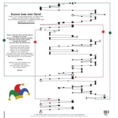 Kumm, loss mer fiere Melodie mit Begleittönen
