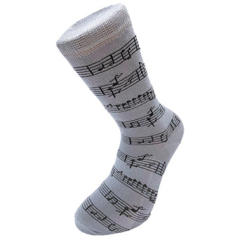 Socken "Notenzeile grau" Größe 37-40