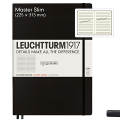 Leuchtturm 1917 Notizbuch Master Slim | Notenlinien