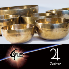 Terre Klangschale Jupiter 600gramm Stimmung 183,58Hz F3# Inkl. Holzklöppel