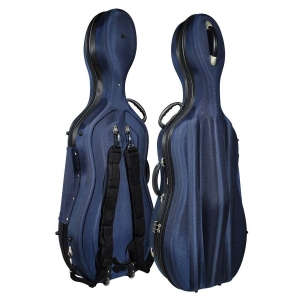 Leonardo Celloetui | Cellokasten | Cellokoffer 4/4 blau mit Rollen