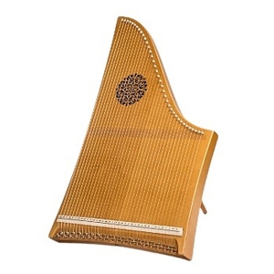 Veeh Harfe® Solo 41170 seidenmatt "Apfel" mit Rosette und Fuss