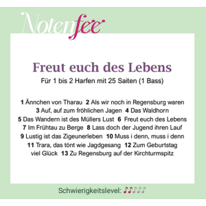 Notenfee Mappe Freut euch des Lebens