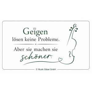 Aufkleber "Geigenprobleme" 15 x 8 cm