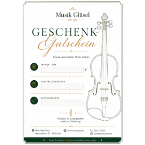 Musik Gläsel Geschenk-Gutschein