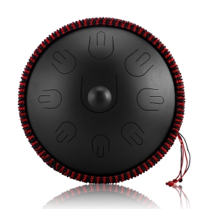 U-TURN Handpan 14" mit 9 Tönen - Schwarz - C Pentatonic