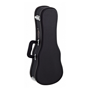 Ortega Koffer für Ukulele verschiedene Größen - schwarz - flat top - Chrom Hardware