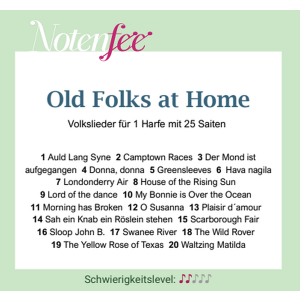 Notenfee Mappe Old Folks at home