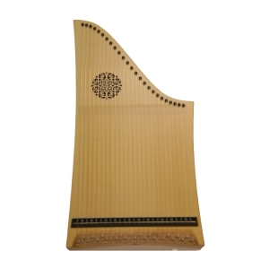 Veeh Harfe® Standard 21211 seidenmatt "Perle" mit Rosette Mosaikring und Fuss