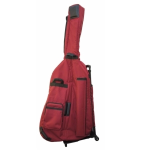 Petz Kontrabass Gig Bag | Hülle Größe mit Trolley Größe 3/4 rot