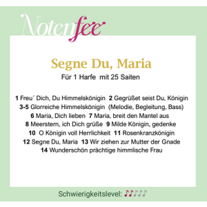 Notenfee Mappe Segne Du, Maria