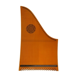 Veeh Harfe® Solo 41130 glänzend "Honig" mit Rosette und Fuss