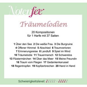 Notenfee Mappe Träumelodien für Soloharfe