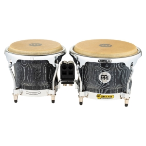 MEINL Percussion Wood Bongo Vintage Black 7" MACHO & 8 1/2" 