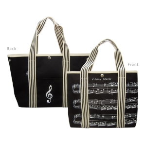 Tasche Canvas schwarz/weiss