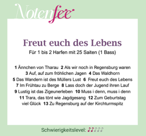 Notenfee Mappe Freut euch des Lebens