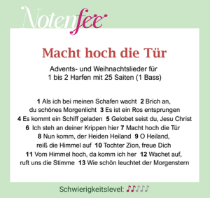 Notenfee Mappe Macht hoch die T&uuml;r