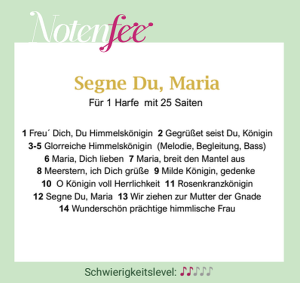 Notenfee Mappe Segne Du, Maria